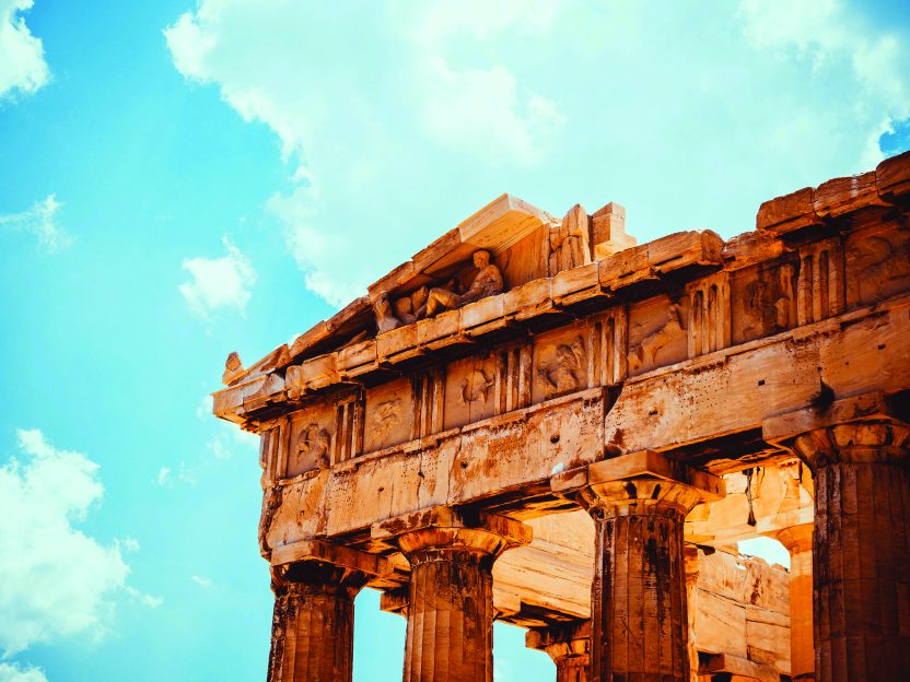Image of a Greek architectural ruin.