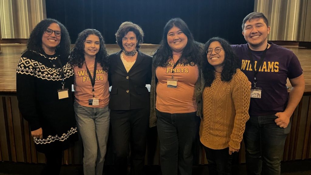 President Mandel with Williams students at the IVYG conference.