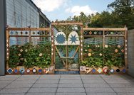 A frontal view of Pallavi Sen's garden and installation at the Clark.