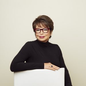 Photo of Valerie Jarrett in a black sweater